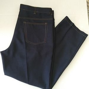 Haband's Fit-Forever Expandable Waist Jeans 38 Medium Dark Wash